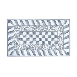 MacKenzie-Childs Sterling Check 3' x 5' Rug< Rugs
