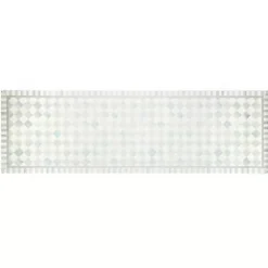 MacKenzie-Childs Sterling Check 2'6 x 8' Runner Floor Mat< Rugs