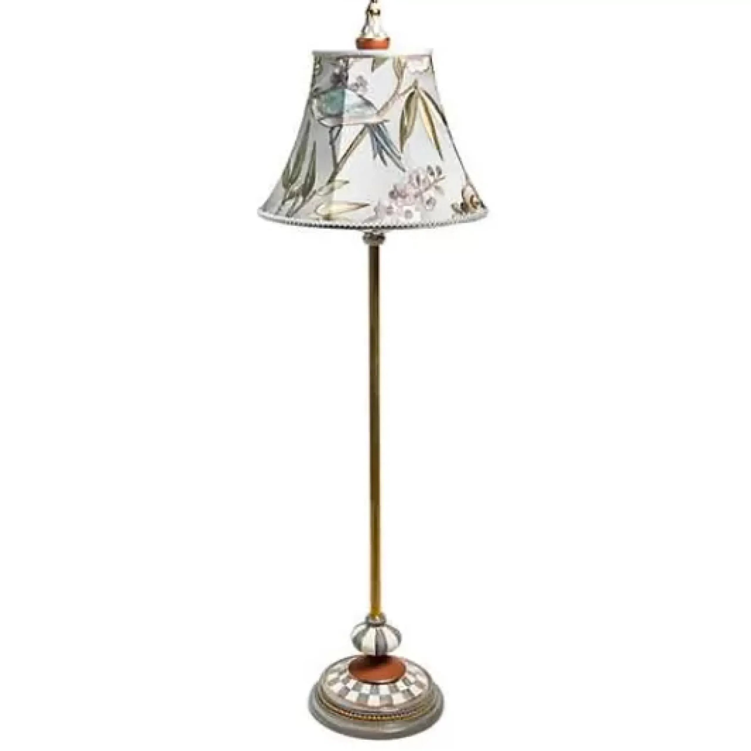 MacKenzie-Childs Sterling Check Atelier Floor Lamp< Lighting