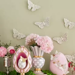 MacKenzie-Childs Sterling Check Butterfly Duo Wall Decor< Room Accents