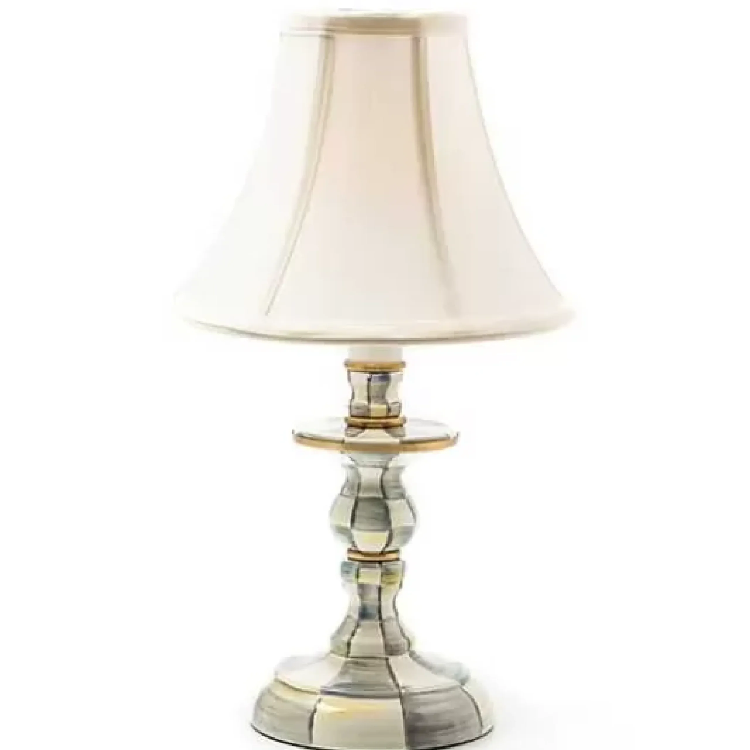 MacKenzie-Childs Sterling Check Candlestick Lamp< Lighting
