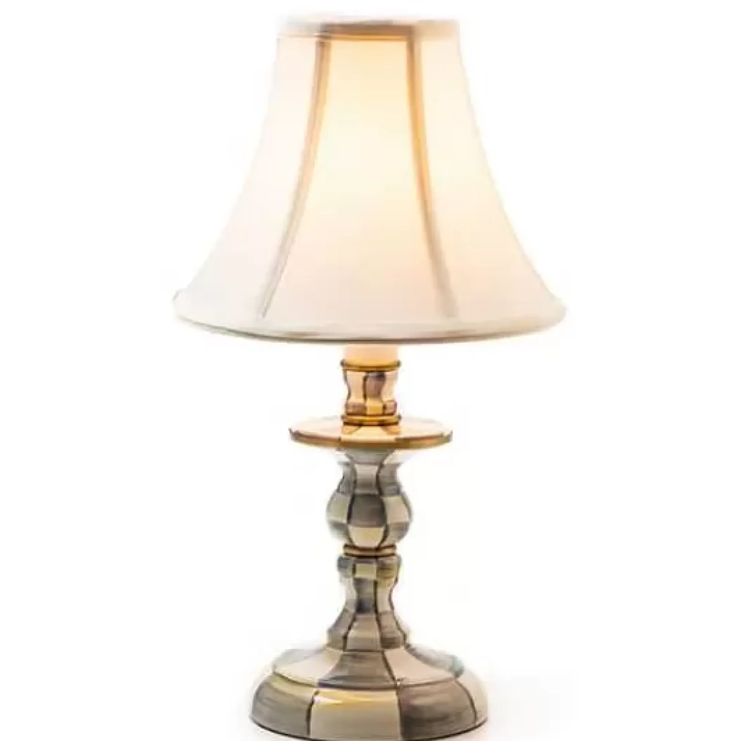 MacKenzie-Childs Sterling Check Candlestick Lamp< Lighting