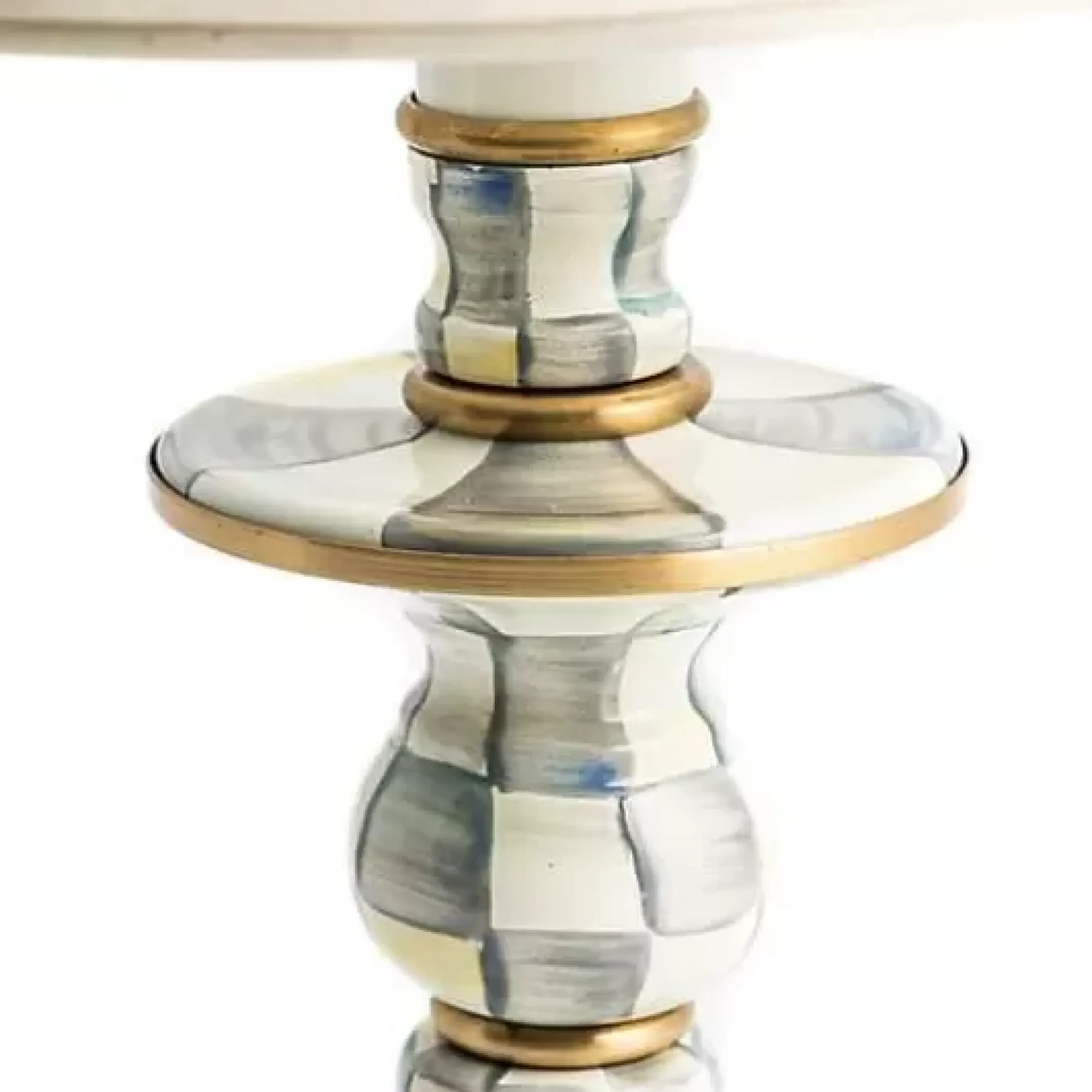 MacKenzie-Childs Sterling Check Candlestick Lamp< Lighting