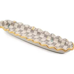 MacKenzie-Childs Sterling Check Ceramic Hors d'Oeuvre Tray< Fall Entertaining|Serveware