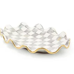MacKenzie-Childs Sterling Check Ceramic Serving Platter< Serveware