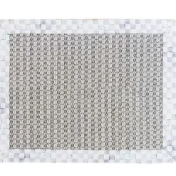 MacKenzie-Childs Sterling Check Chunky Sisal Wool Grey 2' x 3' Rug< Rugs