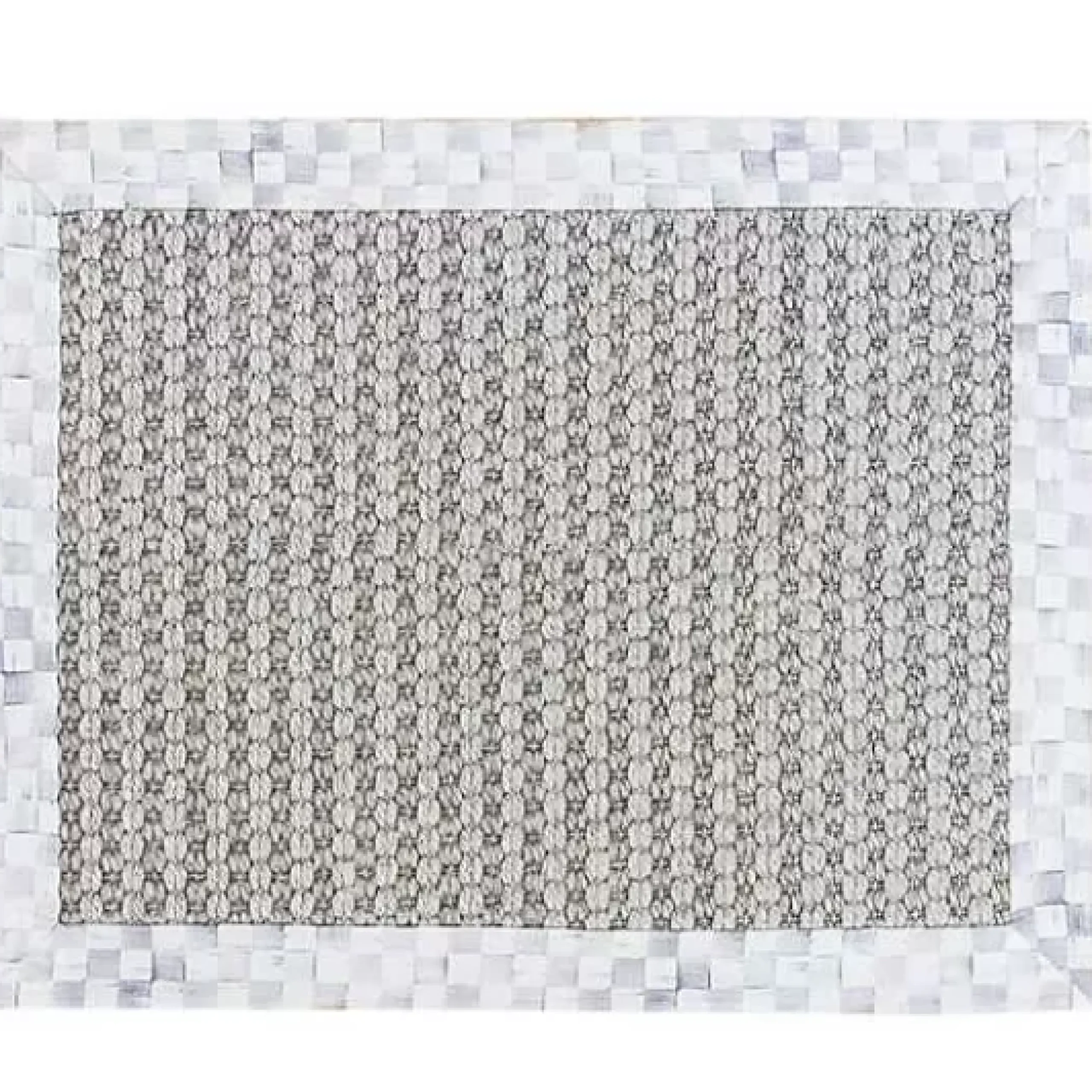 MacKenzie-Childs Sterling Check Chunky Sisal Wool Grey 2' x 3' Rug< Rugs