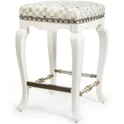 MacKenzie-Childs Sterling Check Counter Stool< Dining Room & Kitchen