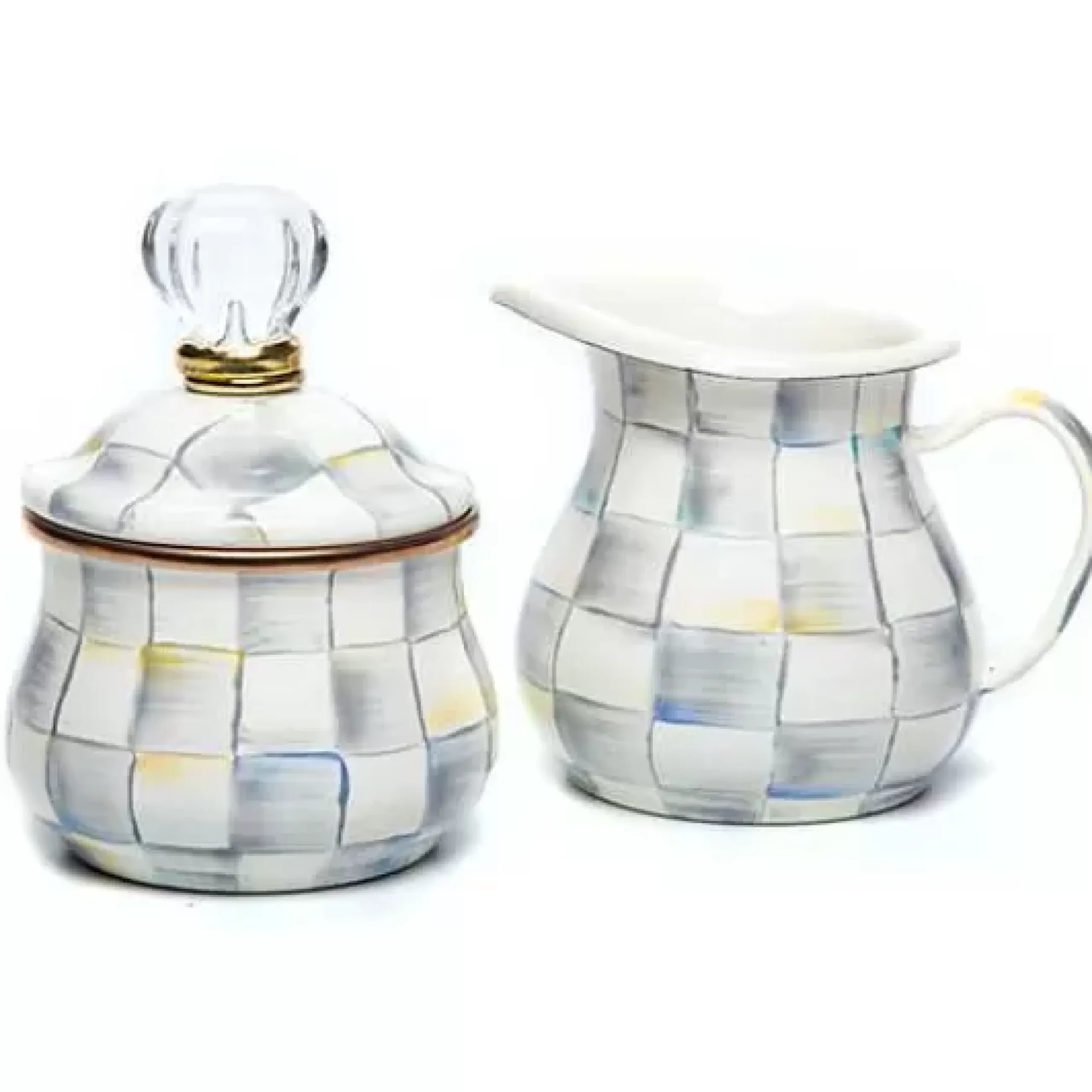 MacKenzie-Childs Sterling Check Creamer< The Coffee Shop|Serveware