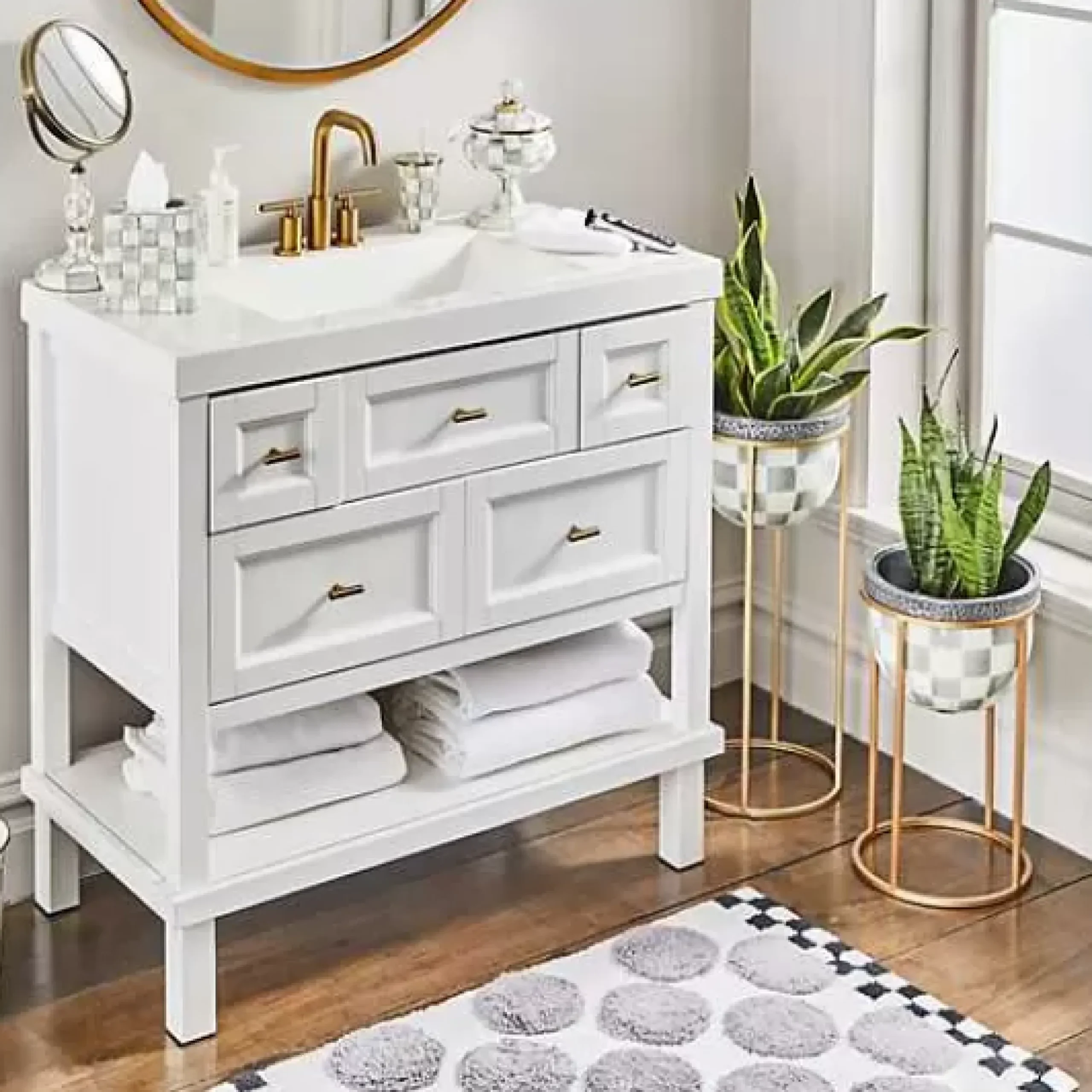 MacKenzie-Childs Sterling Check Curiosity Pot< Bath & Bath Accessories|Room Accents