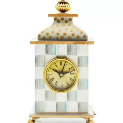 MacKenzie-Childs Sterling Check Desk Clock< Room Accents