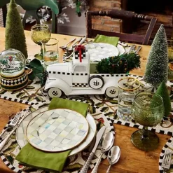 MacKenzie-Childs Sterling Check Dinner Plate< Dinnerware & Flatware