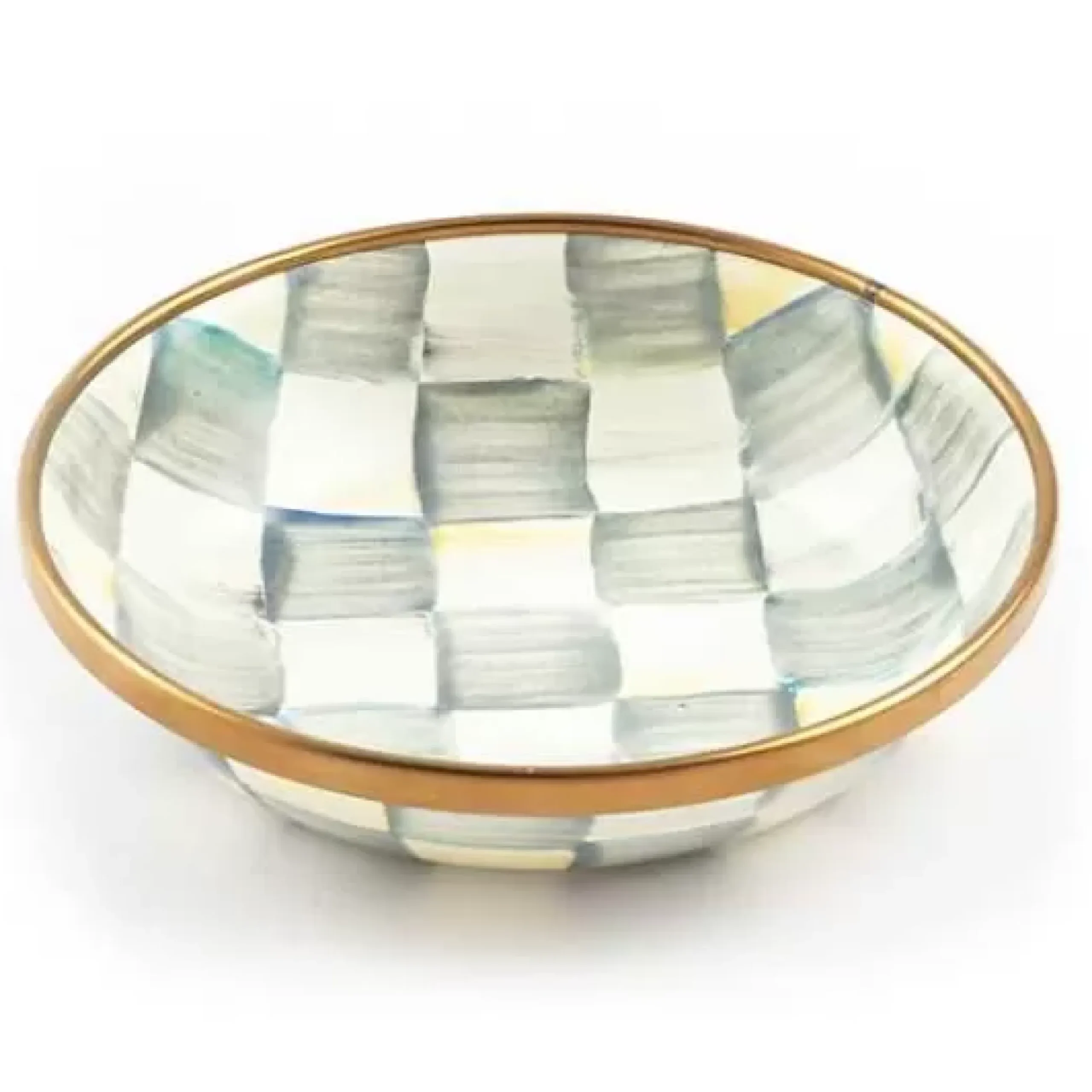 MacKenzie-Childs Sterling Check Dipping Bowl< Serveware
