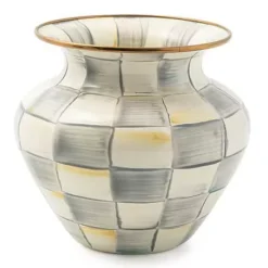 MacKenzie-Childs Sterling Check Enamel Large Vase< Spring|Greenery & Florals