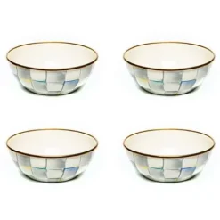 MacKenzie-Childs Sterling Check Everyday Bowls, Set of 4< Kitchen & Dining Sets|Fall Entertaining