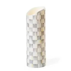 MacKenzie-Childs Sterling Check Flicker 9 Pillar Candle< Candles & Fragrances