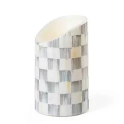 MacKenzie-Childs Sterling Check Flicker 5 Pillar Candle< Candles & Fragrances