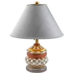MacKenzie-Childs Sterling Check Groovy Table Lamp< Lighting