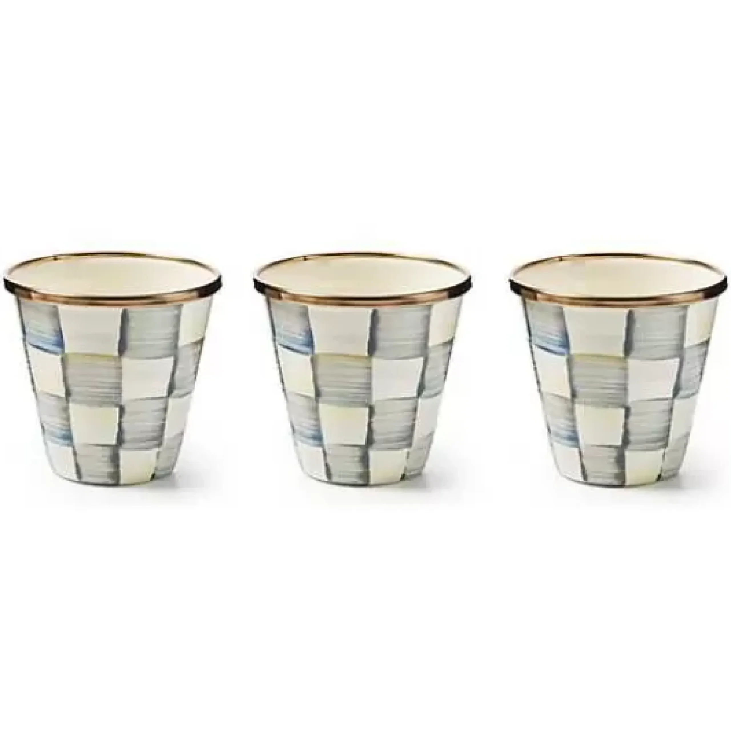 MacKenzie-Childs Sterling Check Herb Pots, Set of 3< Spring|The Fall Shop
