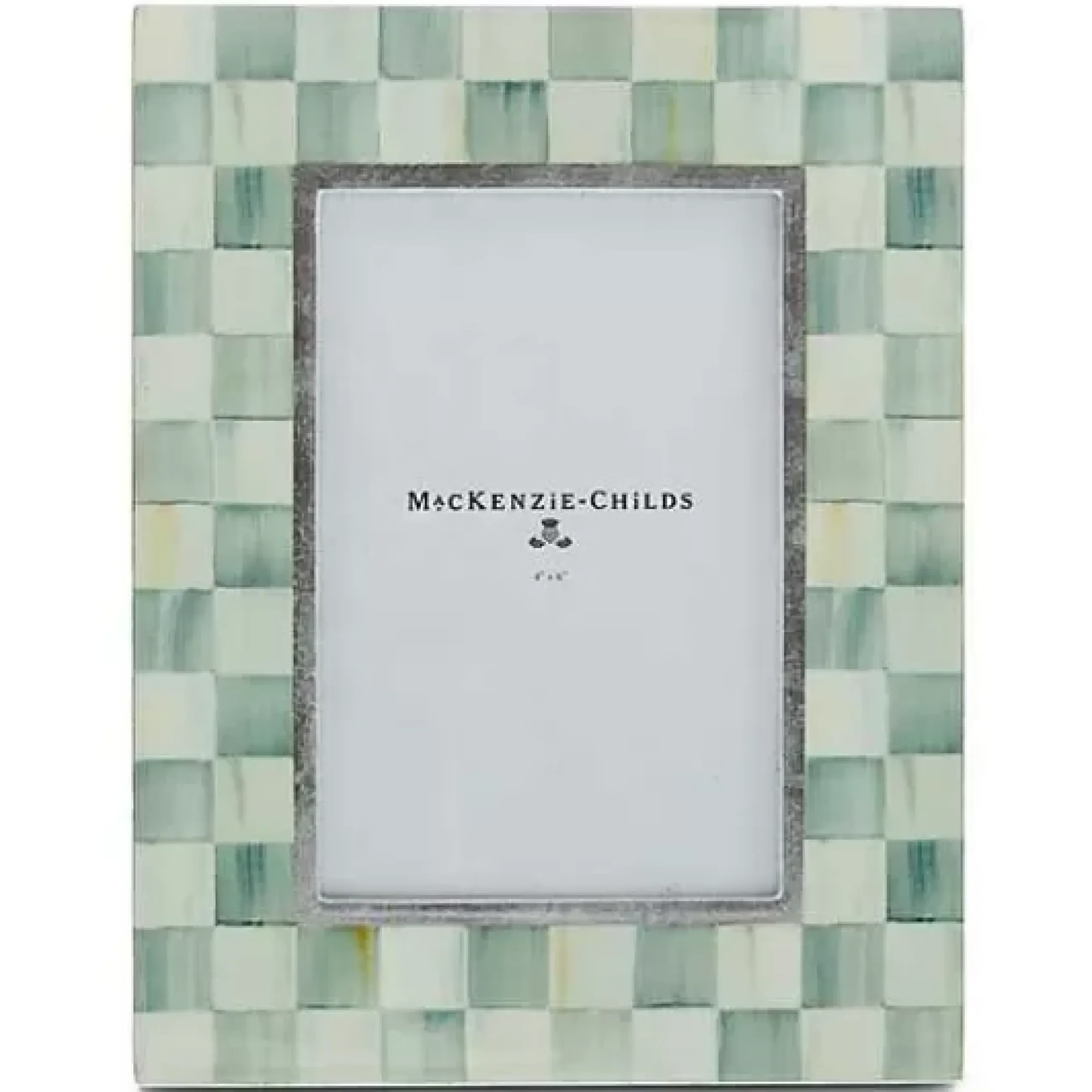 MacKenzie-Childs Sterling Check Lacquer 4 x 6 Frame< Room Accents