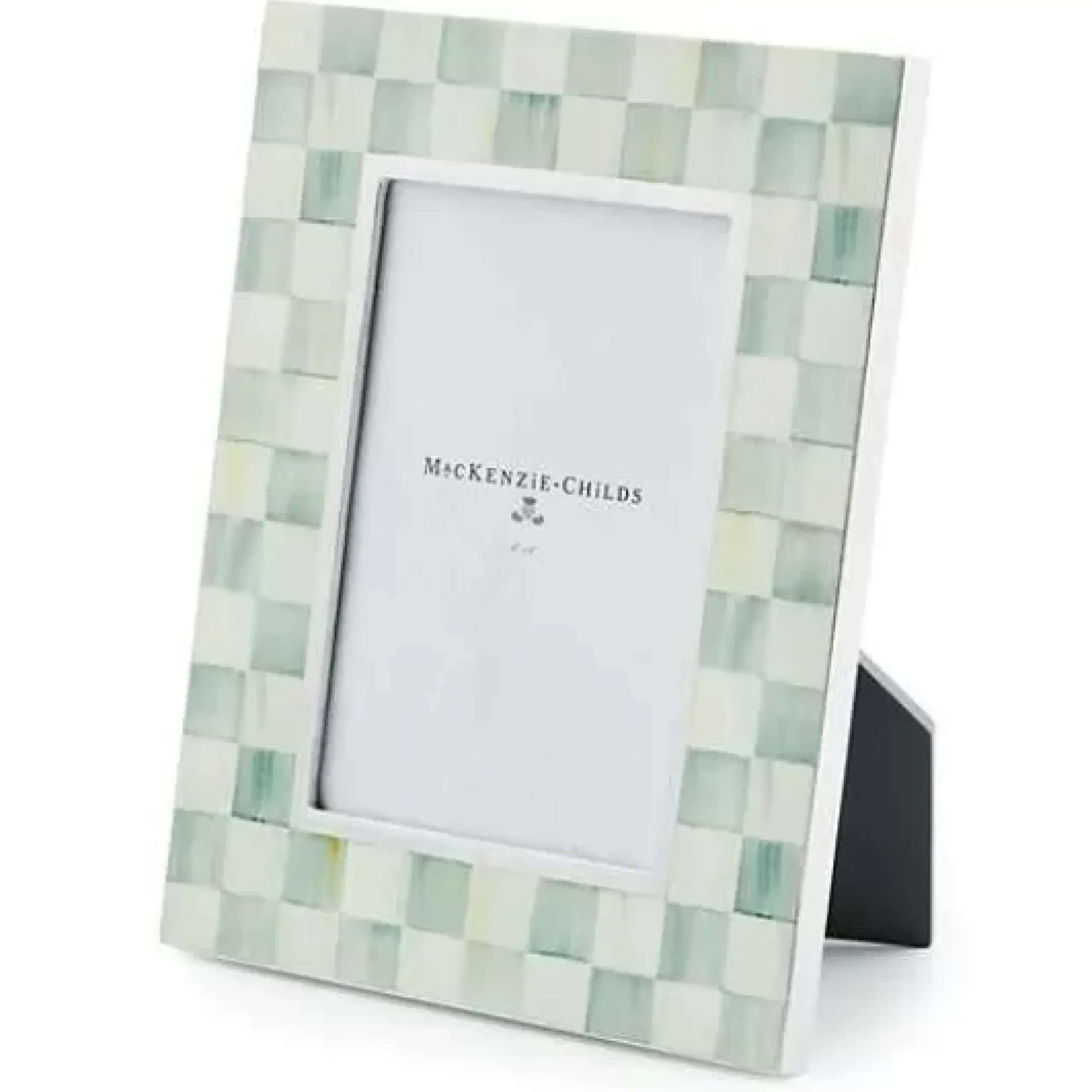 MacKenzie-Childs Sterling Check Lacquer 4 x 6 Frame< Room Accents