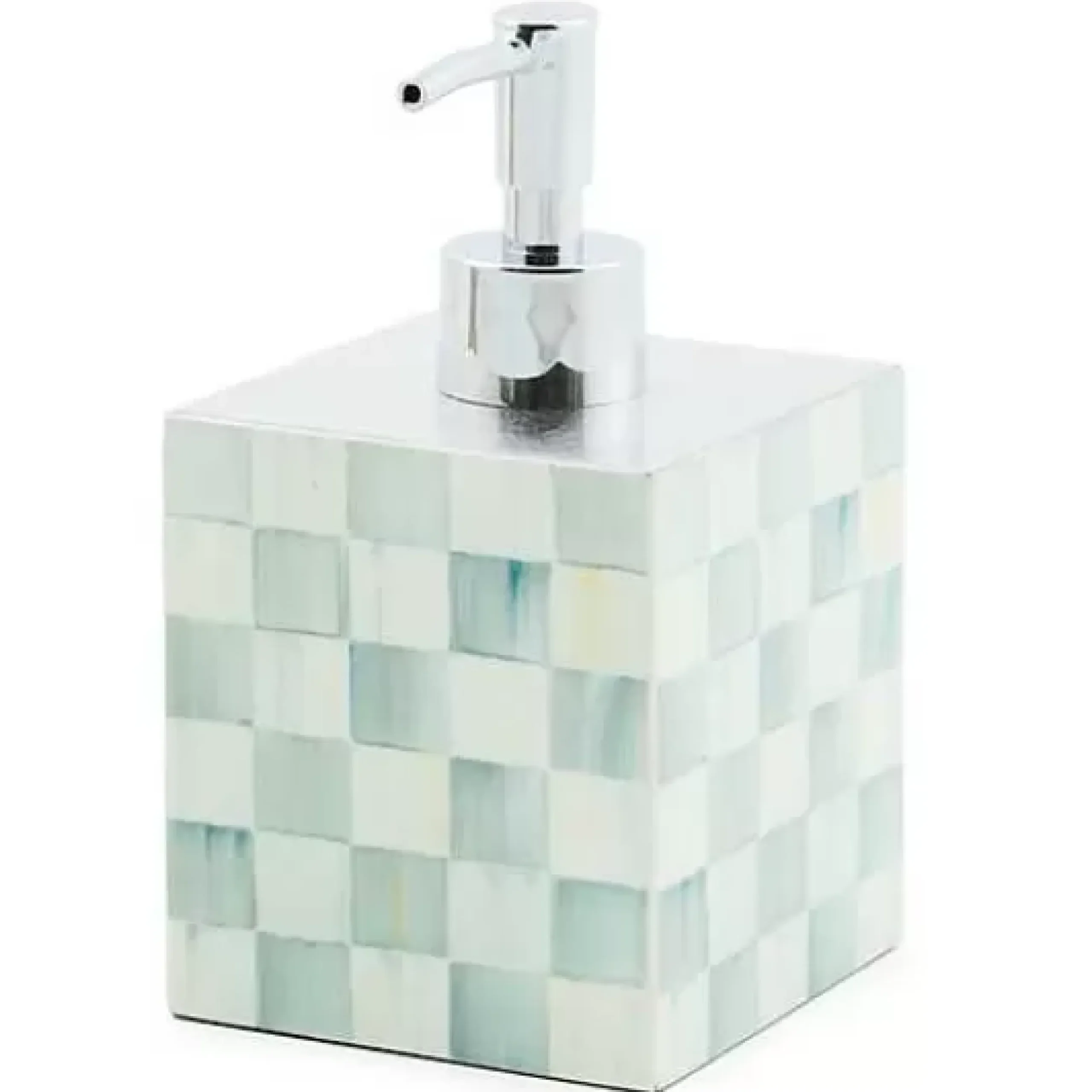 MacKenzie-Childs Sterling Check Lacquer Soap Pump< Bath & Bath Accessories