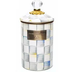 MacKenzie-Childs Sterling Check Large Canister< Room Accents|Kitchen Storage & Organization