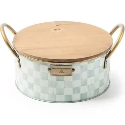 MacKenzie-Childs Sterling Check Large Citronella Candle< Spring|Candles & Fragrances