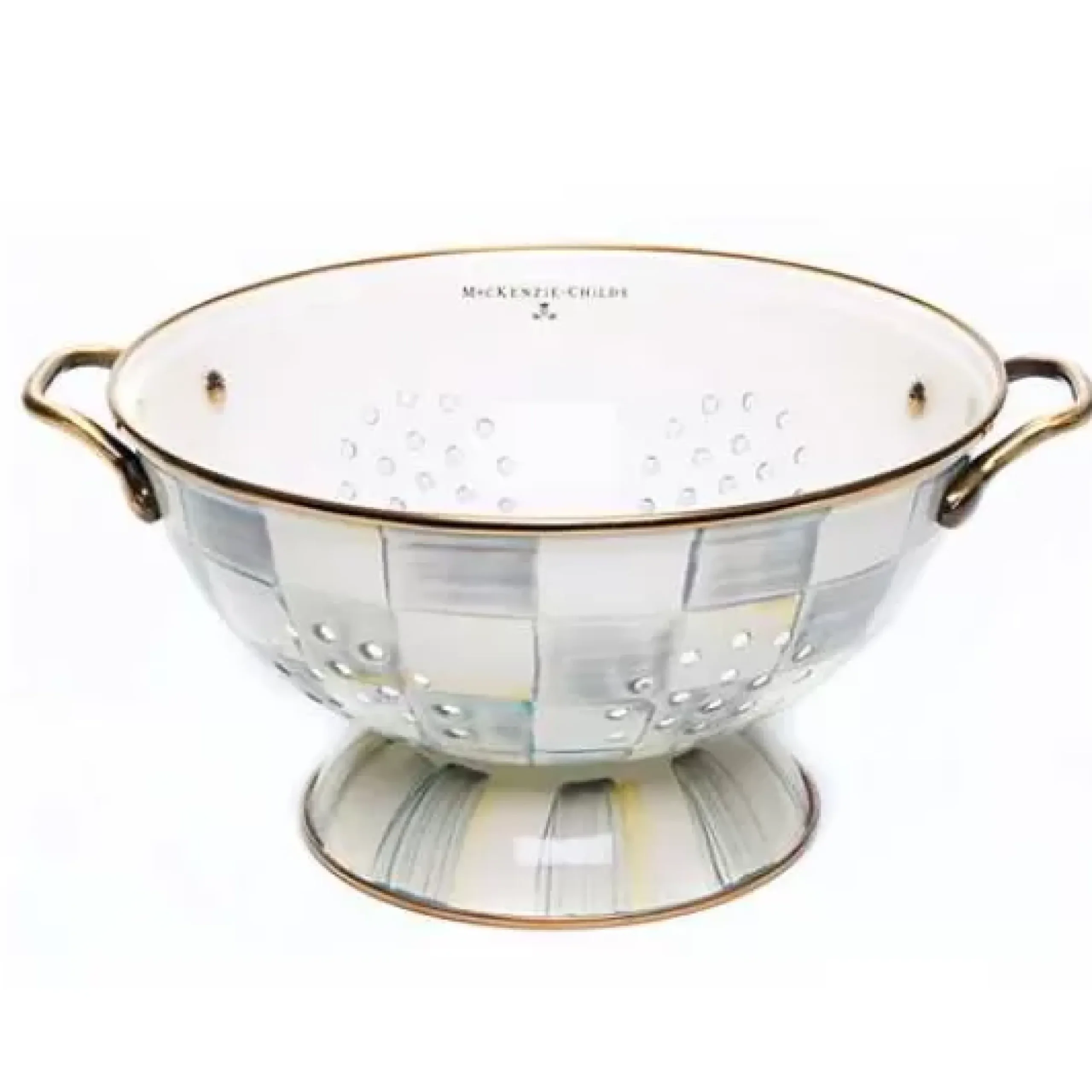 MacKenzie-Childs Sterling Check Large Colander< Kitchen Utensils & Tools