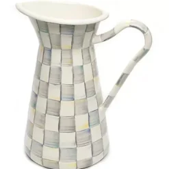 MacKenzie-Childs Sterling Check Large Practical Pitcher< Bar Entertaining|Serveware