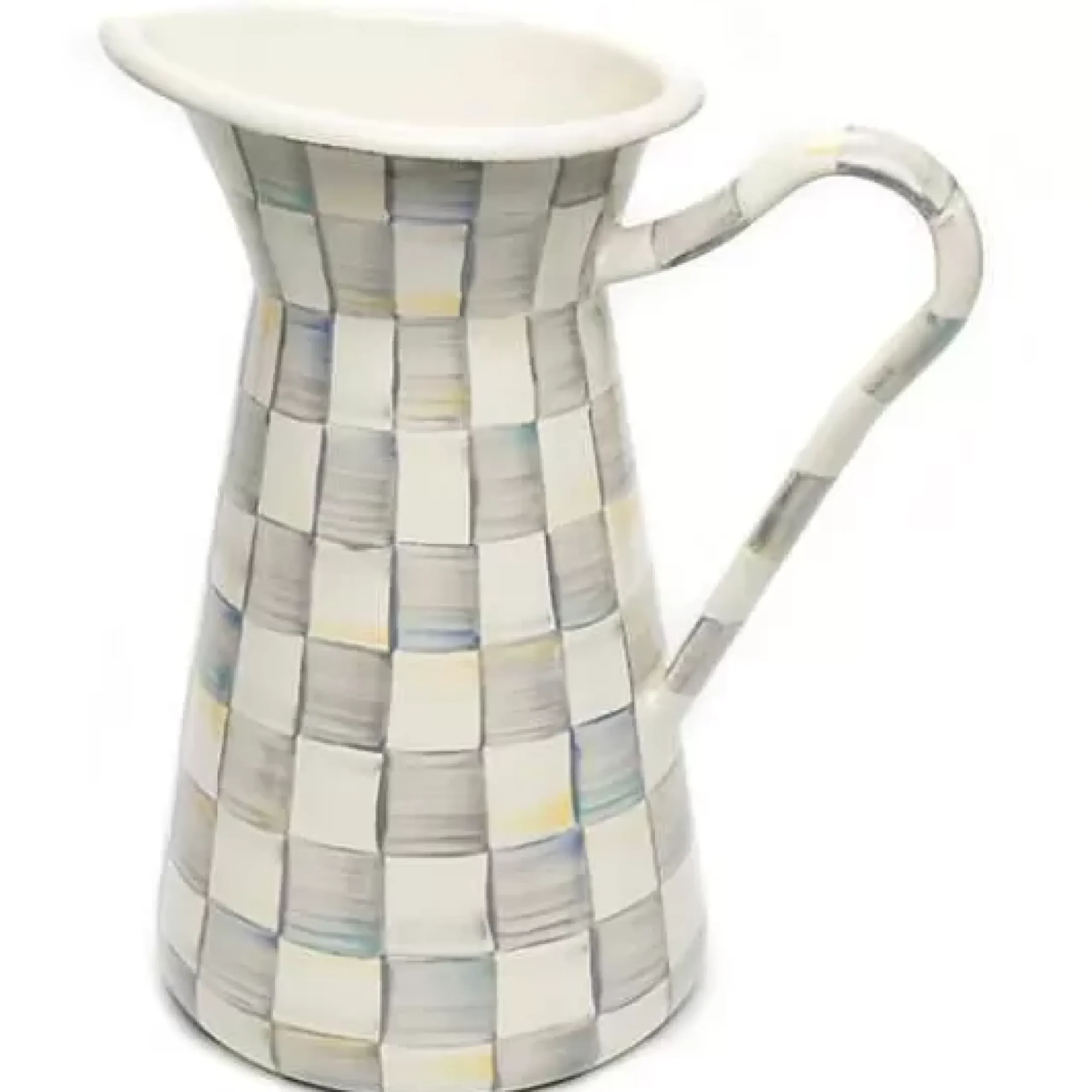 MacKenzie-Childs Sterling Check Large Practical Pitcher< Bar Entertaining|Serveware