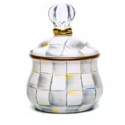 MacKenzie-Childs Sterling Check Lidded Sugar Bowl< The Coffee Shop|Serveware