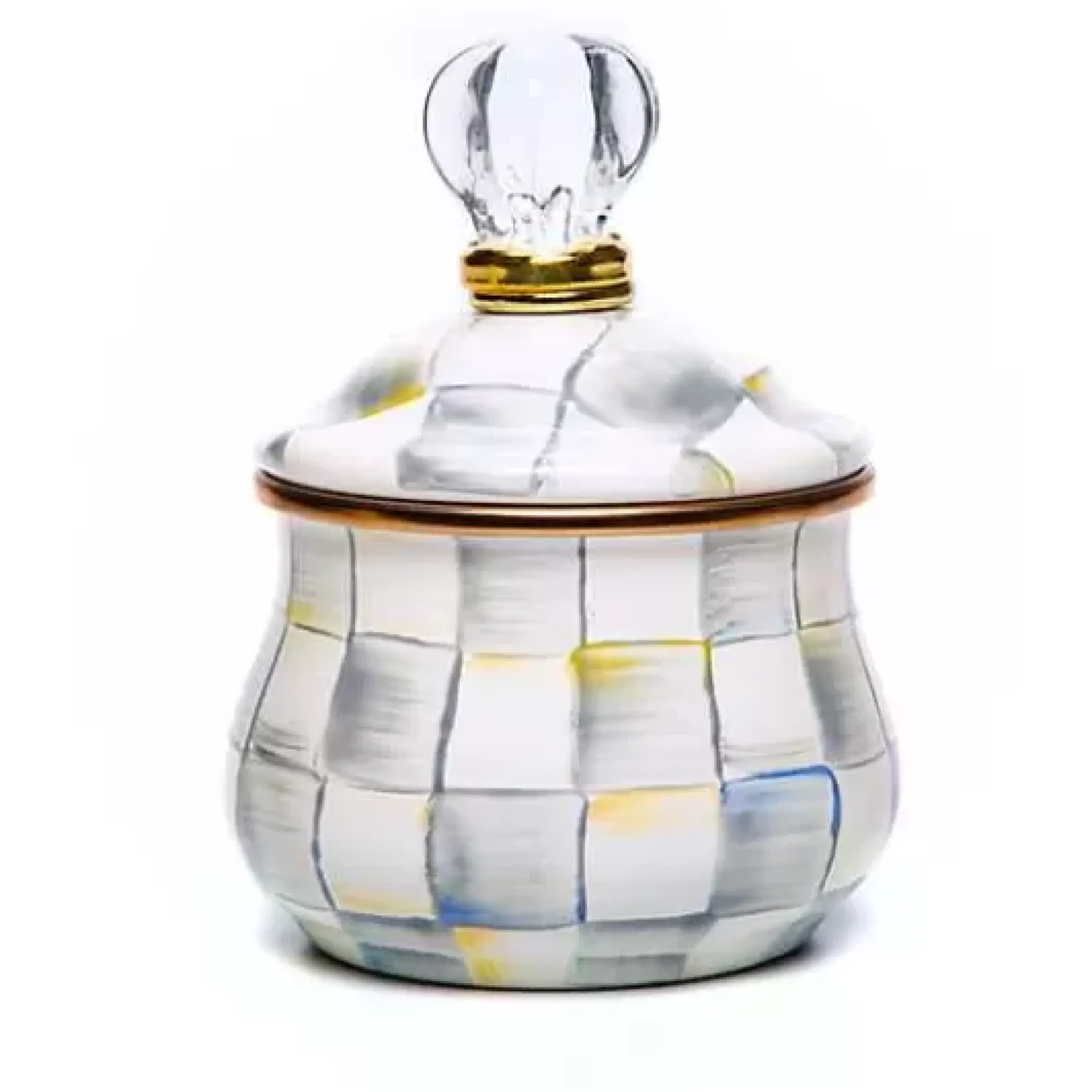 MacKenzie-Childs Sterling Check Lidded Sugar Bowl< The Coffee Shop|Serveware