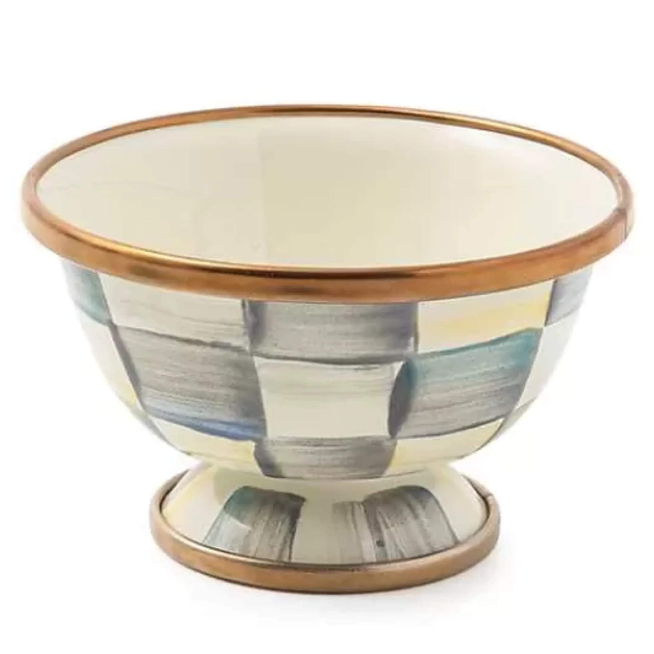 MacKenzie-Childs Sterling Check Little Sugar Bowl< The Coffee Shop|Serveware