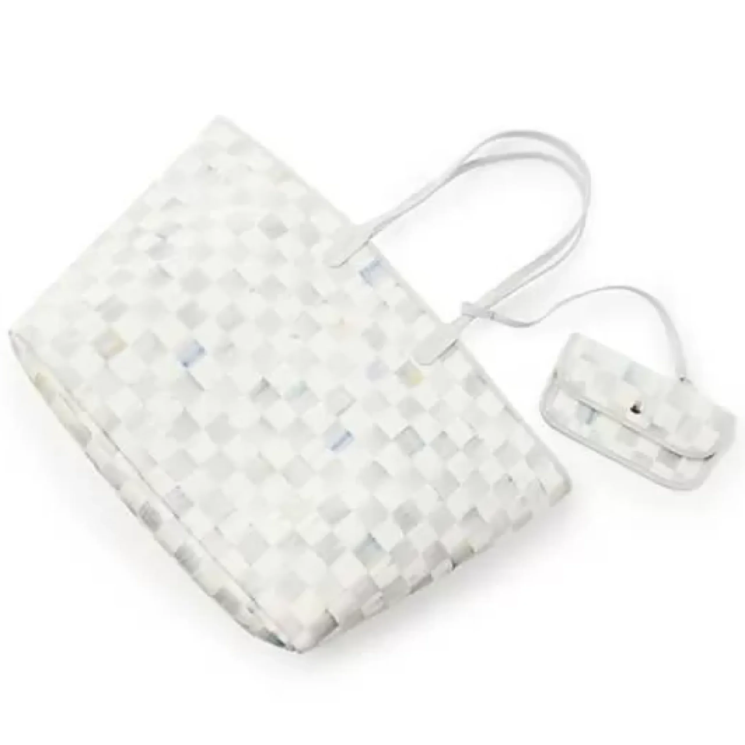 MacKenzie-Childs Sterling Check Marche Large Tote< Accessories