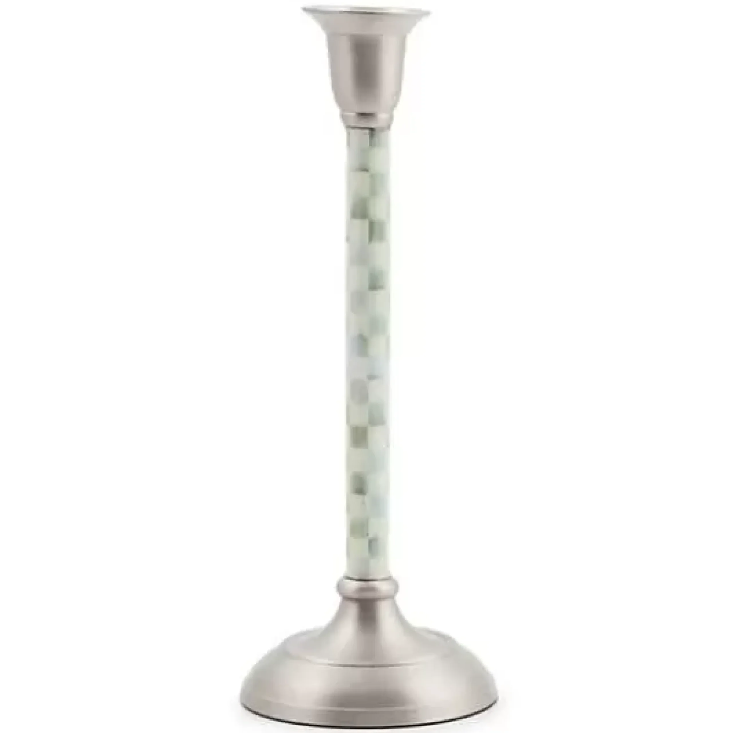 MacKenzie-Childs Sterling Check Medium Candlestick< Candles & Fragrances|Table Accessories