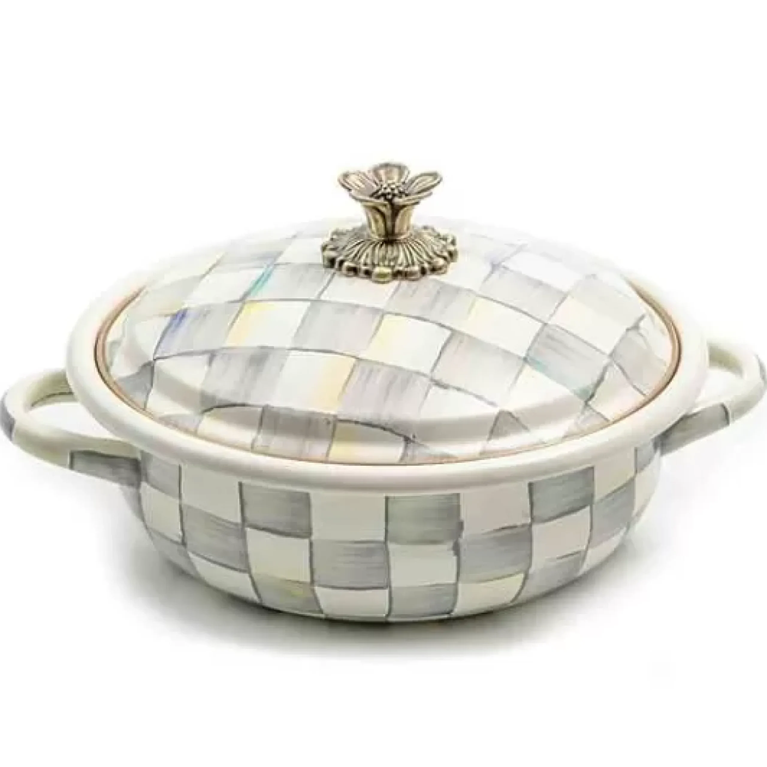 MacKenzie-Childs Sterling Check Medium Casserbole< Fall Entertaining|Cookware & Bakeware