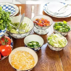 MacKenzie-Childs Sterling Check Medium Everyday Bowl< Serveware|Dinnerware & Flatware