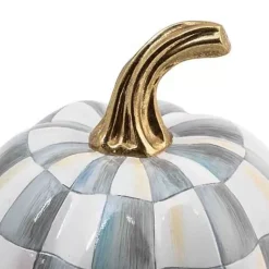 MacKenzie-Childs Sterling Check Mini Pumpkin< Pumpkins|The Halloween Shop