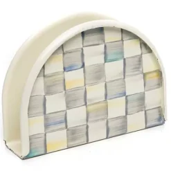 MacKenzie-Childs Sterling Check Napkin Holder< Table Accessories|Kitchen Storage & Organization
