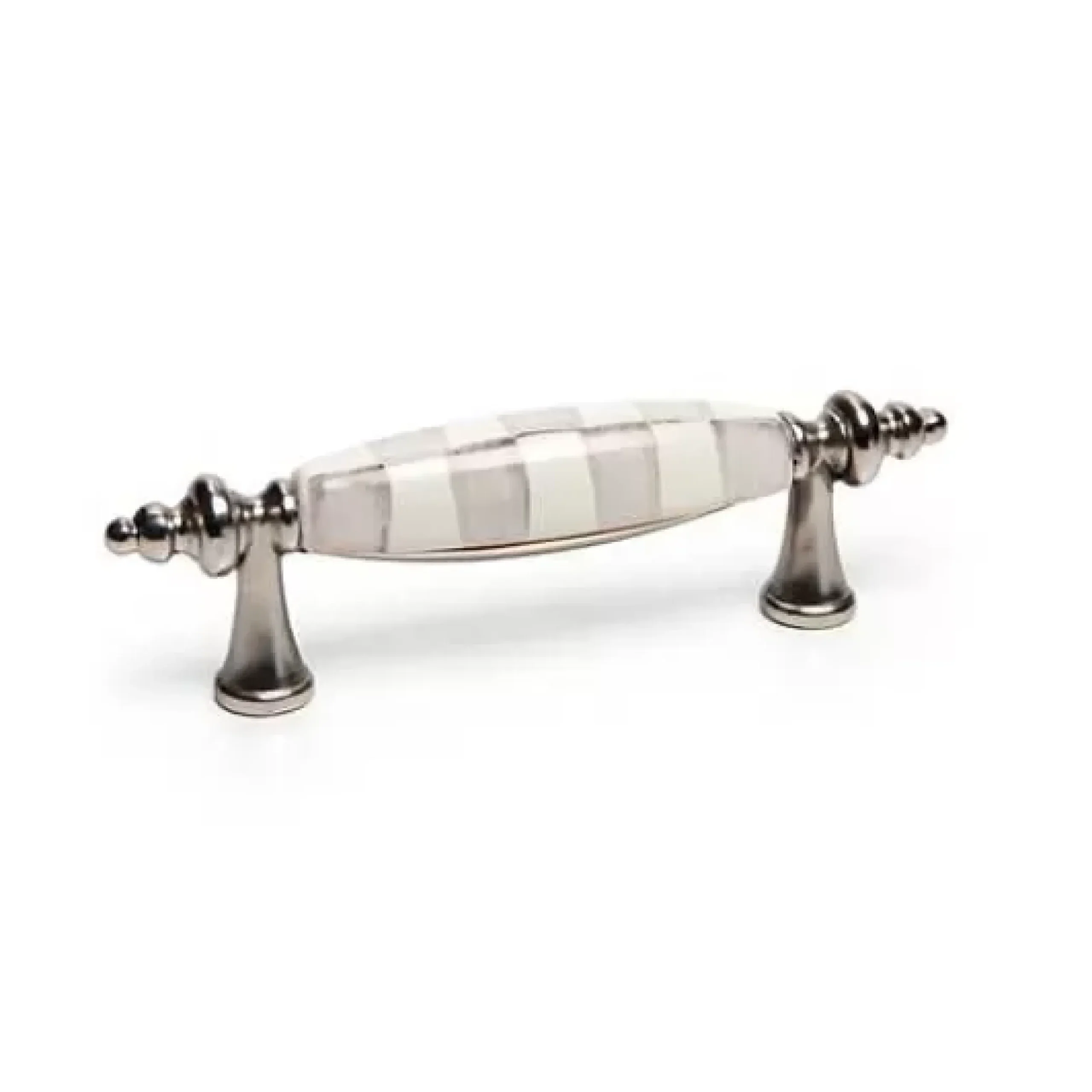 MacKenzie-Childs Sterling Check Nickel Drawer Pull< Finishing Touches|Room Accents