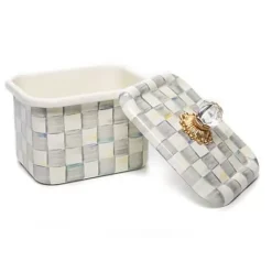 MacKenzie-Childs Sterling Check Recipe Box< Kitchen Storage & Organization