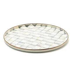 MacKenzie-Childs Sterling Check Round Tray< The Coffee Shop|Bar Entertaining