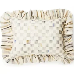 MacKenzie-Childs Sterling Check Ruffle Lumbar Pillow< Pillows, Throws, & Cushions