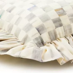 MacKenzie-Childs Sterling Check Ruffle Lumbar Pillow< Pillows, Throws, & Cushions