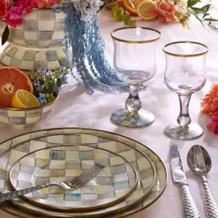 MacKenzie-Childs Sterling Check Salad/Dessert Plate< Dinnerware & Flatware