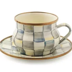 MacKenzie-Childs Sterling Check Saucer< The Coffee Shop|Dinnerware & Flatware