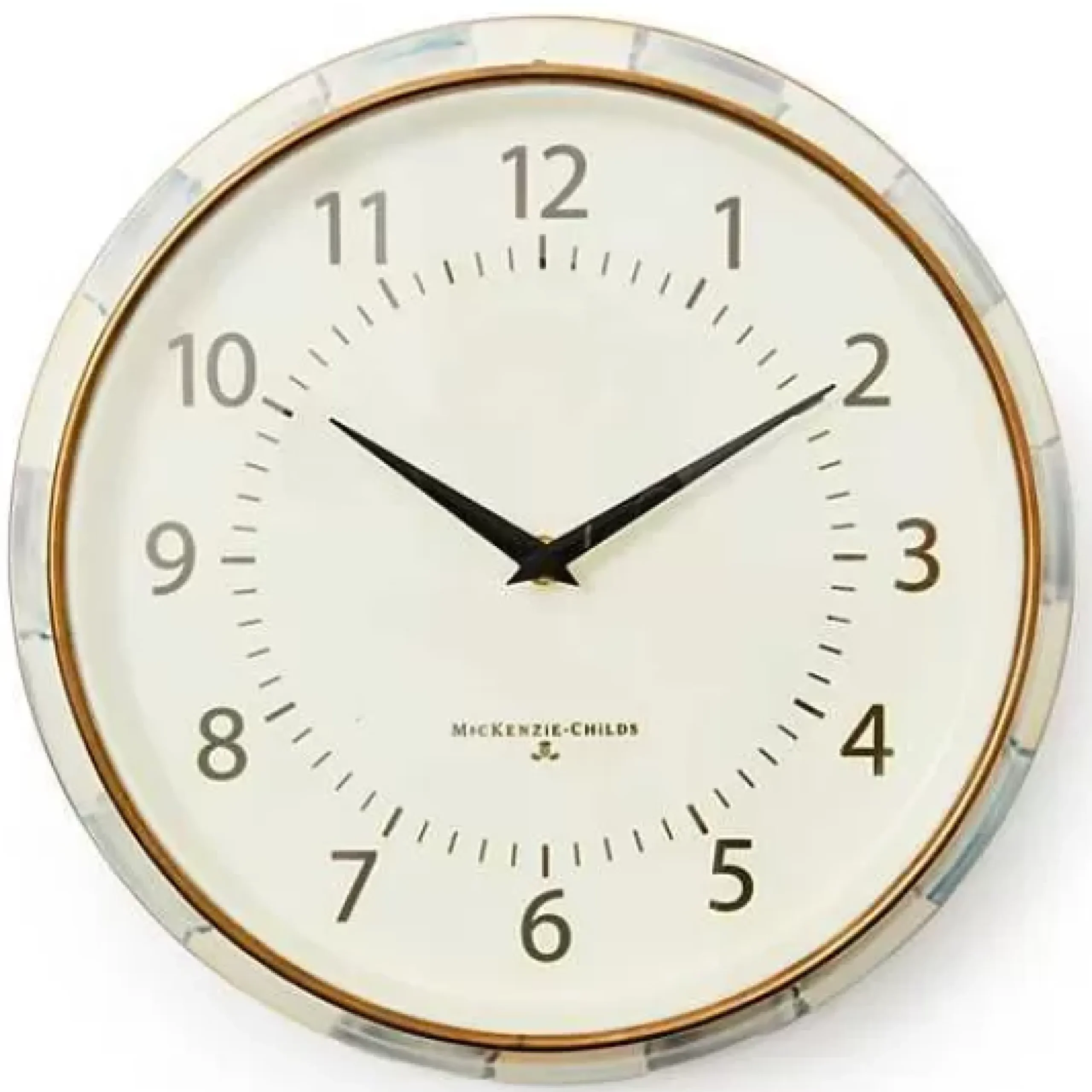MacKenzie-Childs Sterling Check School Wall Clock< Room Accents