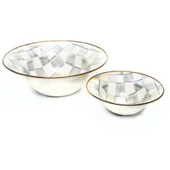 MacKenzie-Childs Sterling Check Serving Bowl< Serveware
