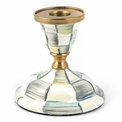MacKenzie-Childs Sterling Check Short Candlestick< Candles & Fragrances